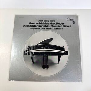 Vinyl Record Great Composers Mahler, Reger, Scriabin, Ravel, Playing Their Works